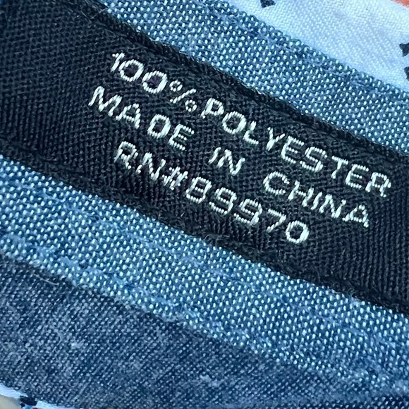 Eighth Avenue White and Blue Casual long sleeve Button Down Mens Shirt Size L - Picture 6 of 7